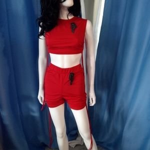 GIOVANNA two pieces set crop top and short